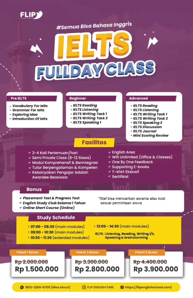 Brosur IELTS program jogja