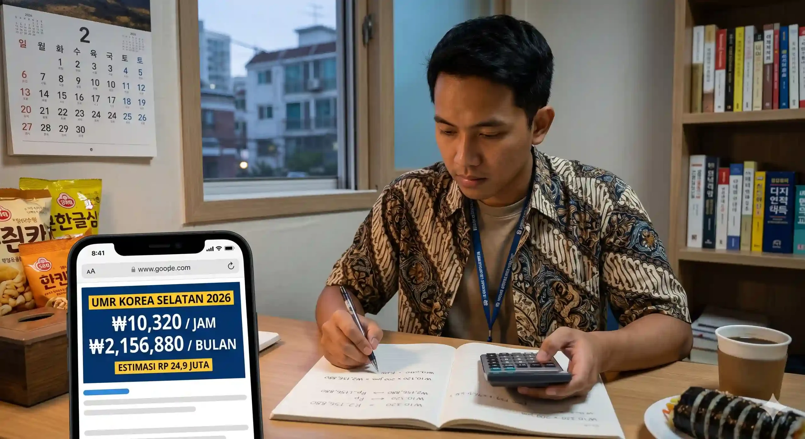 UMR Korea Selatan 2026 dalam Rupiah: Per Jam & Per Bulan